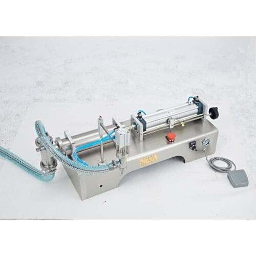 10-1000ml Commercial Horizontal Semi-automatic pneumatic liquid wine filling machine,Piston beverage filler juice packager