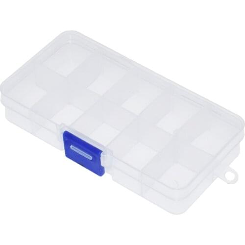1 PCS 10 Grid can be remov transparent plastic small box kit storage box jewelry box electronic components parts finishing box