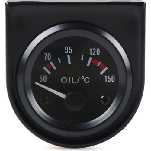 2"52mm Universal Car Oil Temp Gauge 50~150 Celsius LED Light Oil Temp Meter With Sensor TT101265