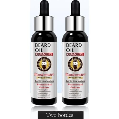 2Pcs Beard Growth Oil for Men Beard Hair Loss Treatment Essence Oil Beard Enhance Thicker Fuller Natural Ingredients Beard Oil