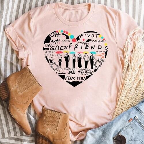 2021Friends Gift Graphic T-shirt Couple Love Short Sleeve Classic Funny Shirt Vacation Woman T-shirts Umbrella Design Tops