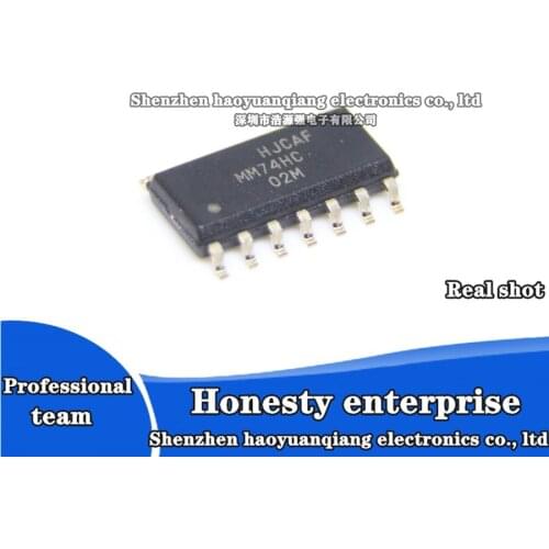 5PCS Genuine original MM74HC02M MM74HC02MX patch SOP-14 3.9MM logic chip