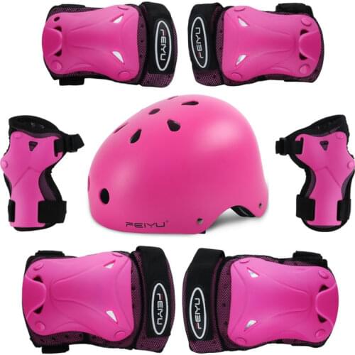 6PCS Childrens Skating Protector Gear Set for Kids Roller Skating Riding Cycling Elbow Support Knee Pad Wrist Guard Skateboard