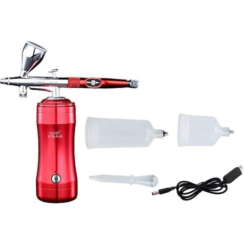 Airbrush Set USB Paint Spray Gun with Compressor Cleaning Kit Perfect for Model Makeup Nail Art Tattoos Crafts, DIY Tool