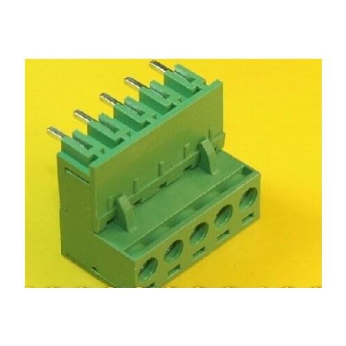 FREE SHIPPING 100PCS 2EDG-5.08-5P + 2EDGV-5.08-5P 2EDG 2EDGV 5Pin 5.08mm Straight Pin Plug-in Screw Terminal Block ROHS