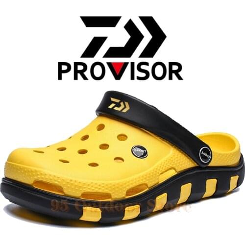 2021 Daiwa Fishing Sandals Summer Hole Water Shoes for Men Women Indoor Dawa Shoes Beach Non-Slip Flat Slippers Outdoor Autumn