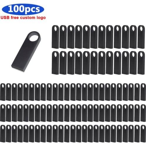 Bulk 100pcs free Customize logo USB 2.0 USB Flash Drive Waterproof 128GB 64GB 32GB 16GB USB high speed Pen Drive High speed