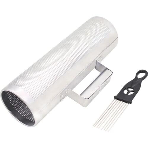 Stainless Steel Guiro Instrument with Scraper Latin Percussion Musical Tool Musical Instrument for Beginner Student Training