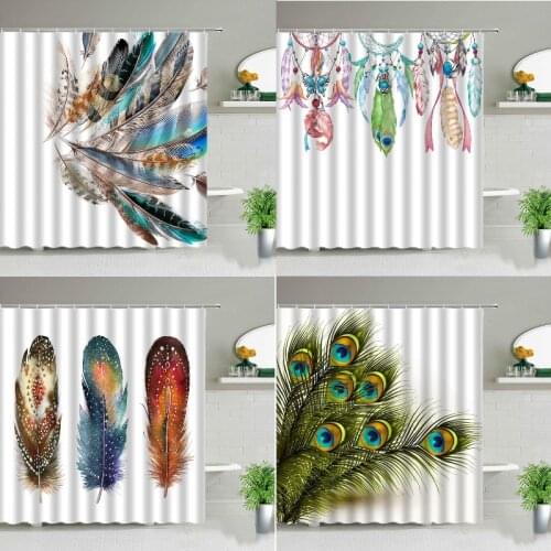 Creative dream catcher feather Bathroom For bathroom Shower curtain Bathroom curtains Shower curtain curtains Bathroom curtain