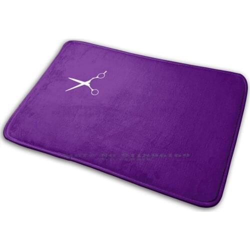 Face Mask Hair Scissors / Purple Mat Rug Carpet Anti-Slip Bedroom Entrance Door Mat Hairdressing Scissors Black Barber Hair