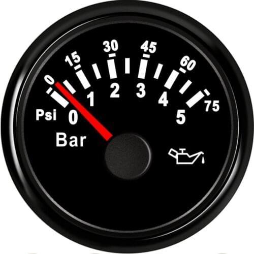 52mm Oil Pressure Gauge 0-10 Bar car accessories auto Oil press gauge 0-5 bar meter fuel level gauge kit motorcycle Marine yacht