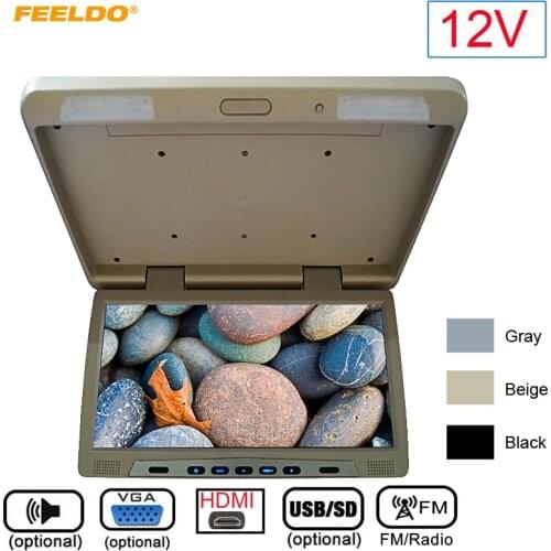 DC12V 20.1" Roof Mounted LCD Bus Monitor Car Bus Flip Down TFT LCD Monitor with IR Transmitter With VGA/MP5/USB/SD/Speaker