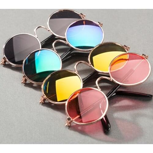 2020 New Lovely Pet Cat Glasses Dog Glasses Pet Products Kitty Toy Dog Sunglasses Photos 3 cm Pet Accessoires Round Colorful