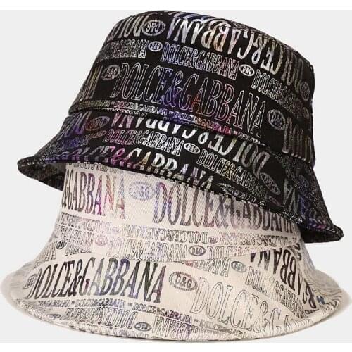 New Letter Stamping Hip-hop Trend Mens Bucket Hat Panama for Women Leisure Fisherman Hat Outdoor Lovers Sun Protection Cap