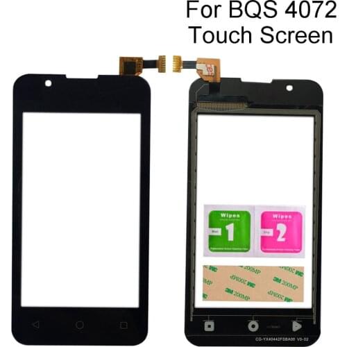 Touch Screen Panel For BQ BQ-4072 BQS 4072 Digitizer Panel Sensor Mobile TouchScreen Tools 3M Glue Wipes Touch