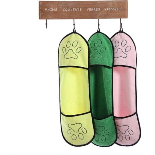 New Pet Drying Towels Shower Blanket Bathrobe Puppy Bath Towel Ultra-Absorbent Microfiber Towel For Small Medium Large Dog