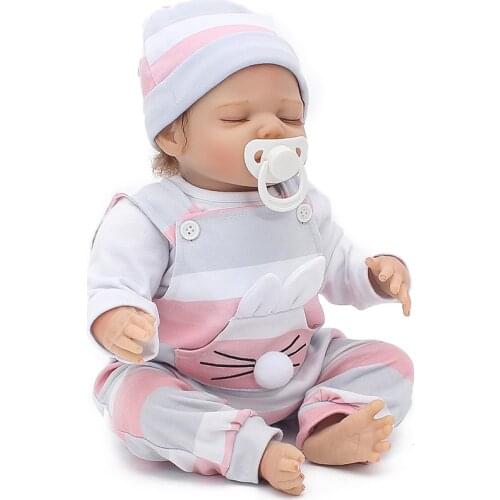 Bebe Reborn dolls 47cm Lovely Lifelike silicon vinyl Simulated Reborn baby Doll bonecas for Children gift