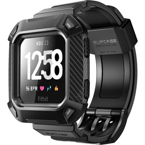 Strap Bands for Fitbit Versa/Fitbit Versa Lite SUPCASE UB Pro Rugged Case Protective Replacement Wristband Case Watch Bands