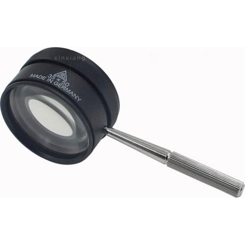 35x50mm Handheld Metal Magnifier Seniors Jewelry Appraisal Round Magnifying Tools Reading 35X Lens Magnifiers Grandpa Gifts