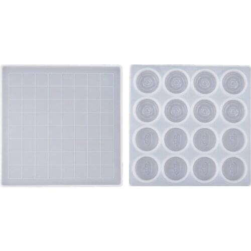 Handmade Chess Set and Checker Game Board Resin Casting Mold International Checkers Toy Silicone Mould Epoxy Resin Craft
