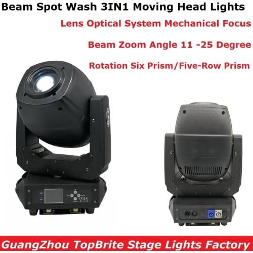 Free Shipping LED 230W Beam Spot Wash Moving Head Lights Dj Stage Zoom Lights DMX 6/18 Chs Professional Lighting Shows Equipment