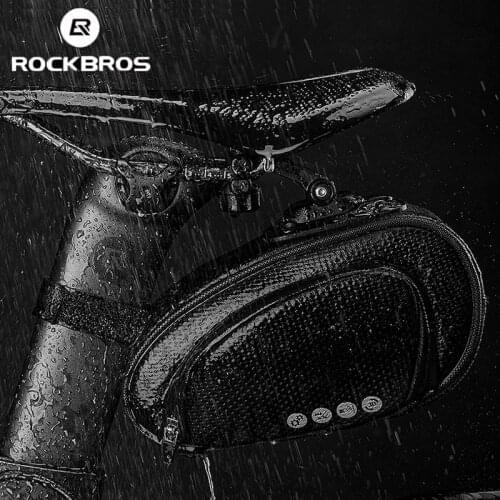 ROCKBROS Waterproof Bicycle Bags & Panniers For Storage Feflective Saddle Seatpost Cycling MTB Road Folding Can Installl Lights