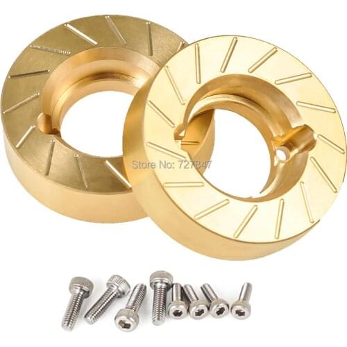 1/2pair 76g Heavy Metal Internal Wheel Weights Turning Copper Counterweight For Axial SCX10 II 90046 90047 1/10 1:10 RC Car