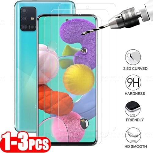 1-3pcs Glass for Samsung Galaxy A51 SM-A515F screenprotector protective film samsang a 51 tempered glas armored full covered
