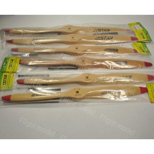 1pcs 18*6 inch 19*10 inch 6 Star 2 Blade Beech Wood Airplane Propeller Authentic Models For Gasoline RC Airplane