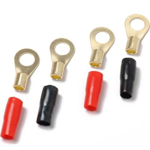 10 Pairs 8 AWG Car Audio Ring Terminals Joint Electrical Wiring Accessories
