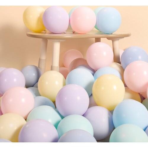 10pcs 10inch 2.2g Macaron White Latex Balloons Confetti Air Balls Inflatable Ball Helium Balloon Birthday Wedding Party Supplies