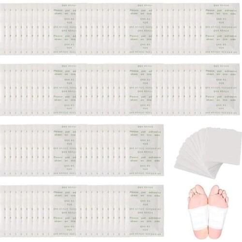 10Pcs/Set Detox Foot Pads Bamboo Vinegar Natural Herbal Toxins Cleansing Adhesive Patches Plaster Improve Sleep Feet Stickers