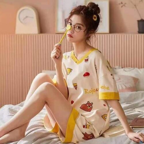 2021 Women Pijamas Comfortable Girl Summer Cute 2Xl Nightwear Sleepwear Lovely Home Suits Sexy Pyjama Short Sleeve Pajamas Set