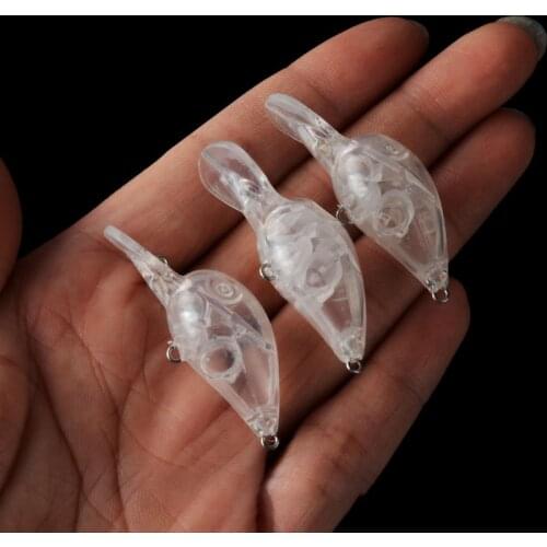 4.5CM/2.10g 20pcs Blank Nude Popper Baits Crank Pencil Minnow Bait Unpainted Lure Bodies Fishing Bait