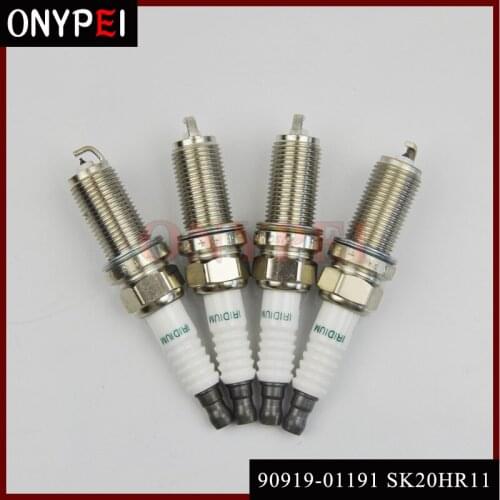 4pcs/lot IRIDIUM SPARK PLUG SK20HR11 SK20HR-11 FOR Celica Daewoo Nexia 9091901191 90919-01191 IKH20 LFR6AIX-11 Toyota Tacoma Tun