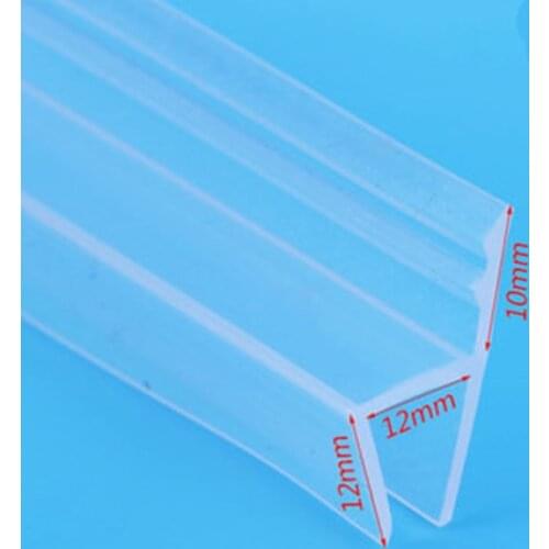 5 M/lot h shape silicone rubber shower room door window glass seal strip weatherstrip for 6/8/10/12mm glass