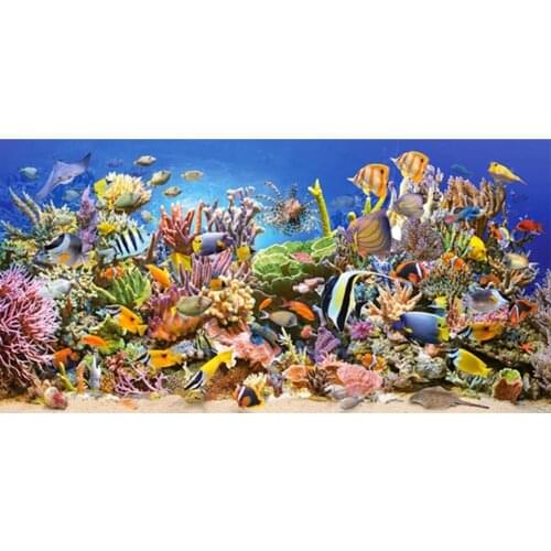Diamond Painting Fish Animal 5D DIY Kit Cross Stitch Diamond Embroidery Sea Rhinestone Mosaic Full Square Home Decoration