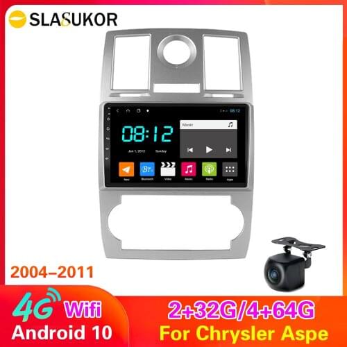 4G LTE 64 ROM Android 10 2din Car Radio Navigation gps video Multimedia player For Chrysler Aspen 300C 2004 2005-2011 WIFI BT