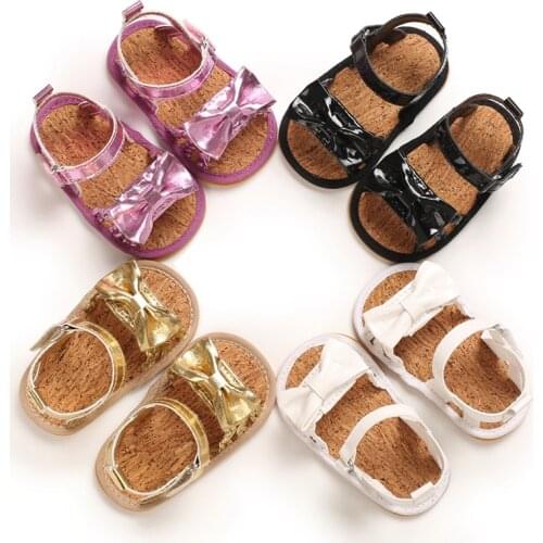 2021 Soft PU Leather Baby Sandals Summer New Toddler Girls Barefoot Shoes Cute Infant Kids Sandals
