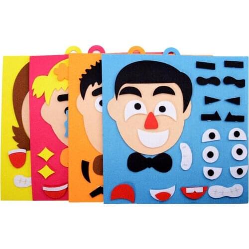 DIY Toys Emotion Change Puzzle Toys 30CM*30CM Creative Facial Expression Kids Educational Toys For Children Learning Funny Set