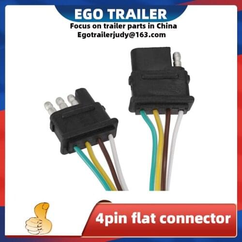 EGO TRAILER 4PIN FLAT TRAILER PLUG SOCKET TRAILER MALE FEMALE CONNECTOR TRAILER PARTS