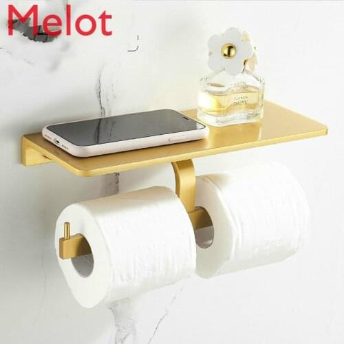 European golden antique paper towel holder bathroom phone tissue box toilet paper holder toilet pendant
