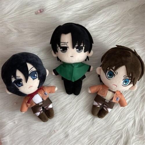 20-45CM Attack On Titan Anime Plush Toys Dolls Cute Anime Soft Stuffed Doll Pillow Ornaments Birthday Gifts For Children