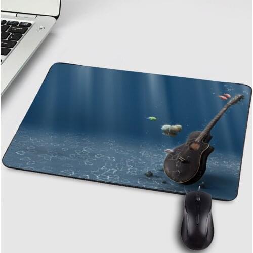Cool Pattern for Music Lover Amateur Guitar Images Mousepad Computer Mini Pc Notebook Tabllt Gamer Gaming Mouse Pad Mat