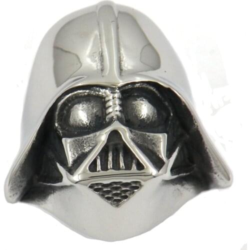 Fanssteel Stainless Steel Jewelry HELMET MASK SKULL RING FSR12W40
