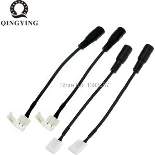 10pcs 8mm 2pin DC Connector 8mm 2p DC Female 5.5mm*2.1mm Free Welding Connector for 3528 2538 LED Strip