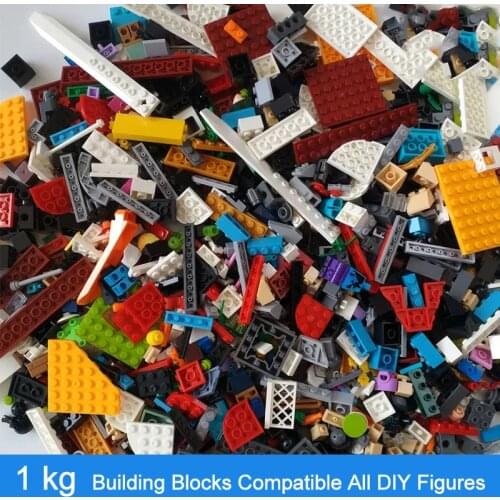 1KG Random DIY Building Blocks Sets City Creative Bricks Compatible All Brands Classic Educational Assemble Toys for Children