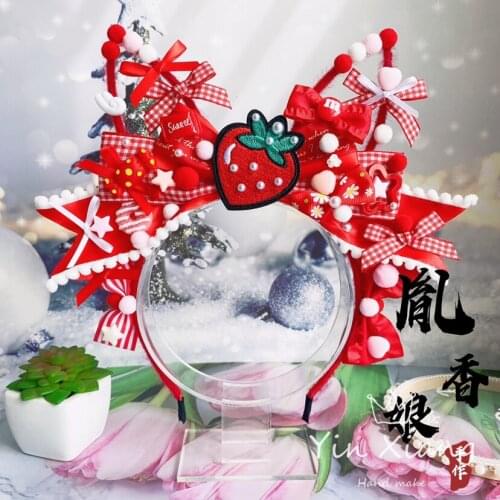 Lolita sweet rabbit ears Lolita hair band kc strawberry candy sweetheart doll machine hair accessories sweet girl