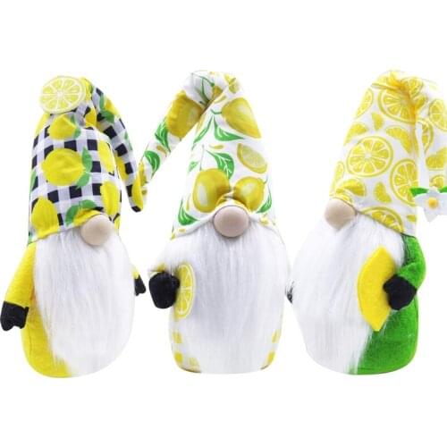 Best Lemon Dwarf Fresh Lemon Elf Family Farmhouse Kitchen Decoration Simple Shelves Summer Decoration,3Pc