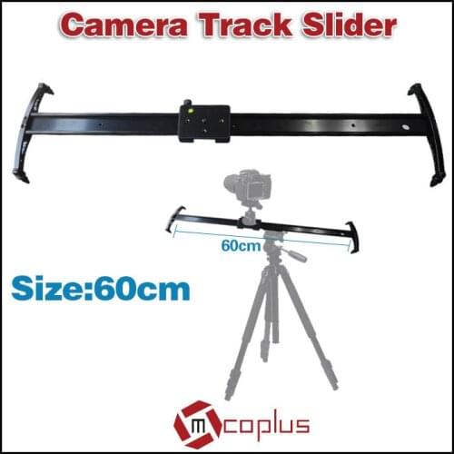 Mcoplus 24''/60cm Professional Portable Video Camera Track Dolly Slider Stabilizer System for Photography DSLR Camcorder
